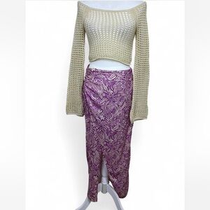 Free People Purple floral skirt